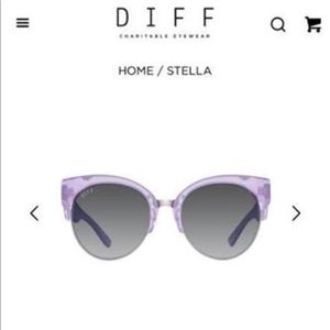 DIFF Eyewear Stella Amethyst glitter sunglasses